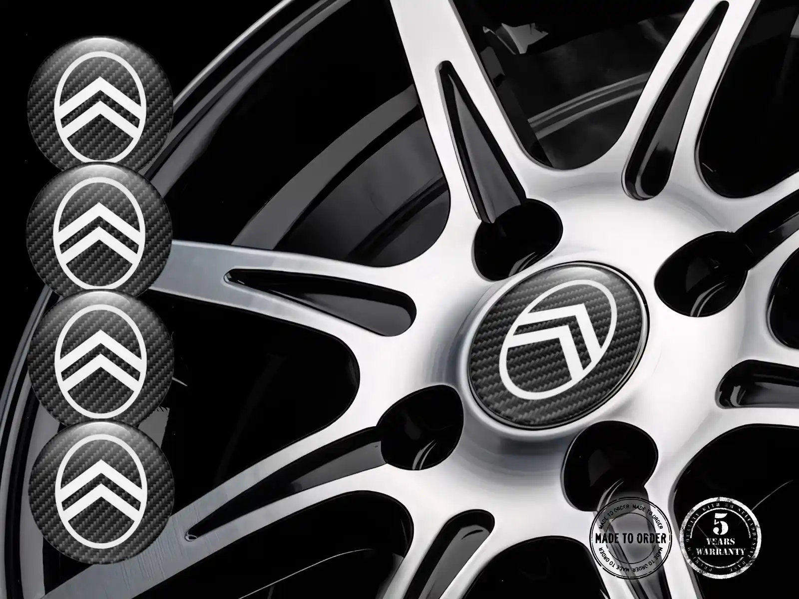Citroen Rim Stickers for Cars High-Quality Emblems